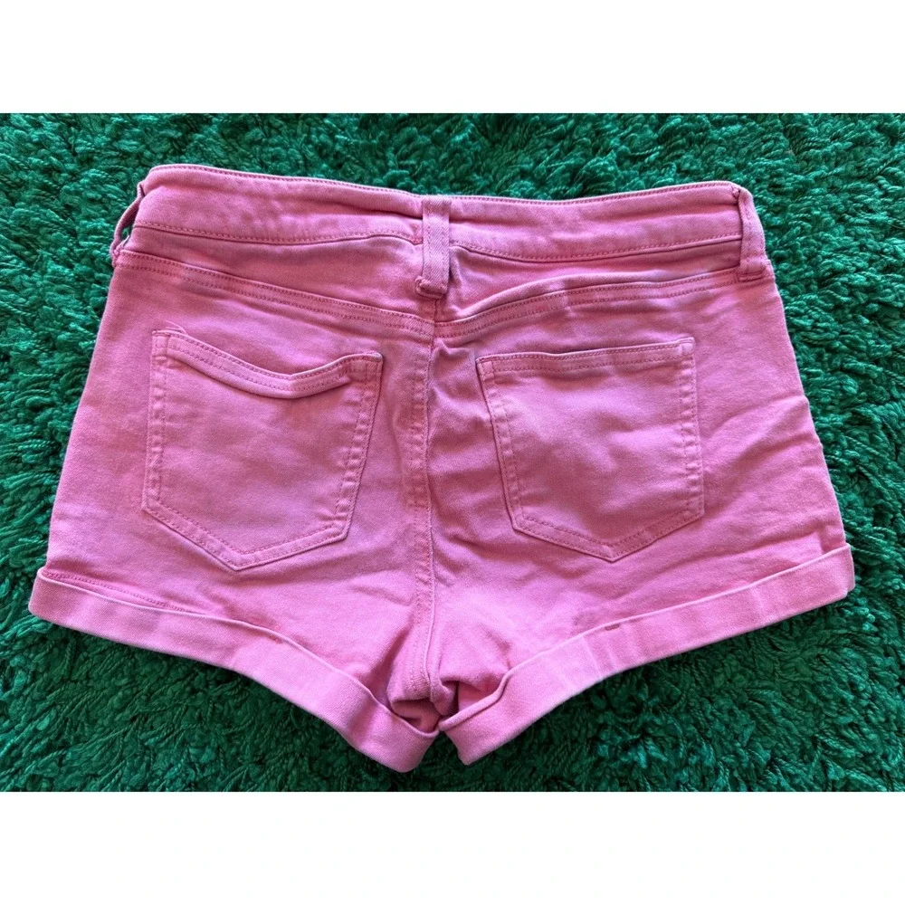 Celebrity Pink Denim Shorts Womens 3/26 Pink Excellent Cuffed Mid Rise Stretch
